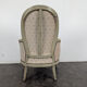Louis XVI period bergère armchair with re-engraving