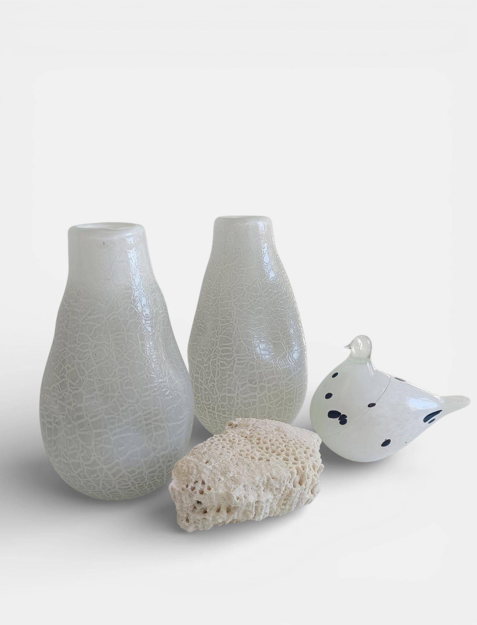 Brutalist Pair of Murano Art Glass Vases by Costantini, 1970s