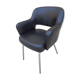 Vintage conference armchair skai black year 50/60