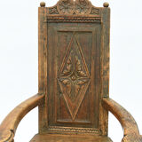 Renaissance style caquetoire armchair