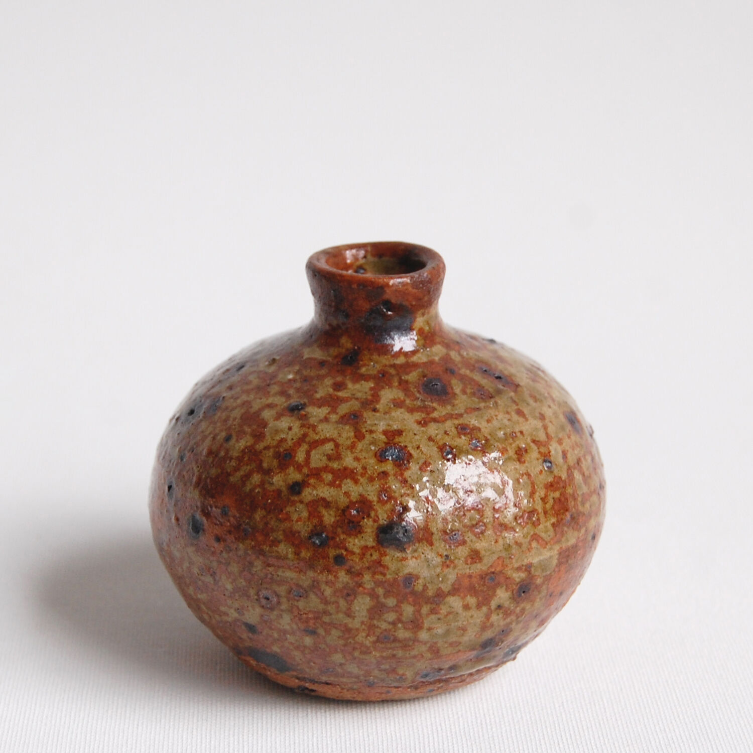 Vintage stoneware ball vase