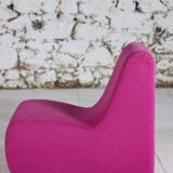 Pink wool armchair, 1970