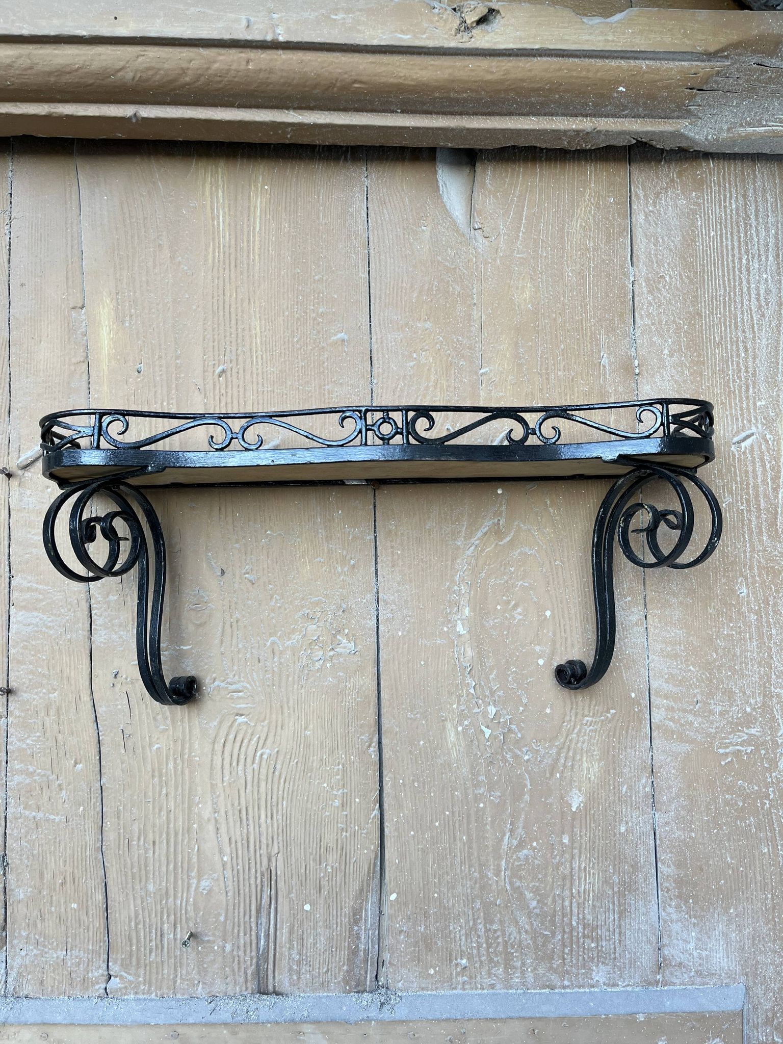 Wrought iron shelf