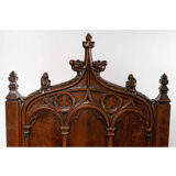 Neo-Gothic walnut armchair, nineteenth century