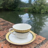 Old coffee service with yellow decor