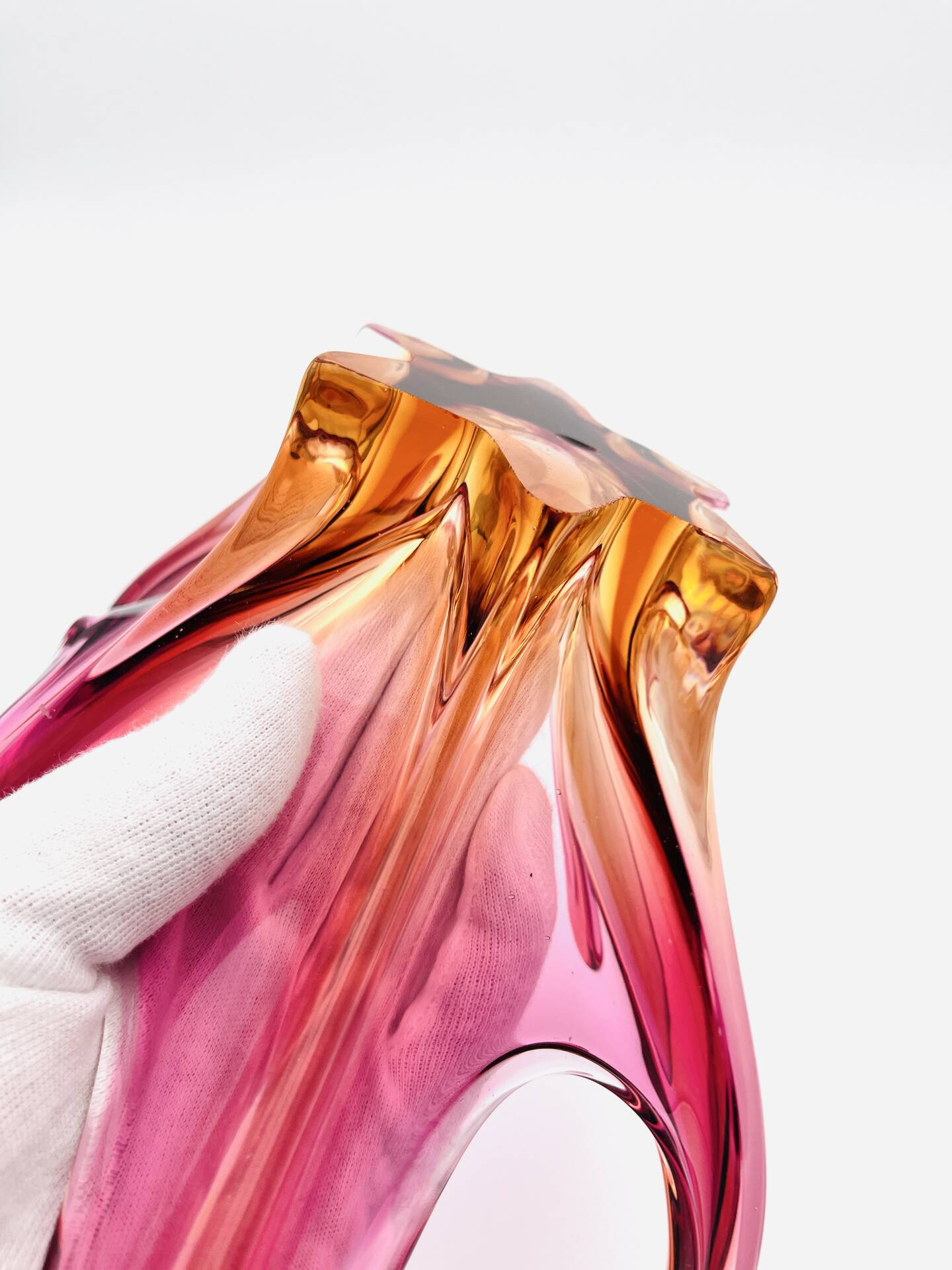 Coupe Murano - Sommerso - Orange & Rose