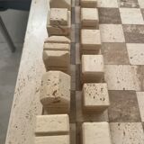 Travertine chess set 1970