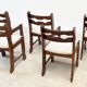 Set of six Razorback dining chairs