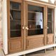 Vitrine / Bibliothèque vintage en chêne massif