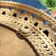 Oval rattan mirror