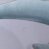 Two folding opera chairs in velvet