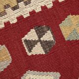 3x5 Small Size Vintage Kilim Area Rug, Ethnic Pattern Kilim, 95x143 cm