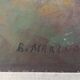 Oil canvas dwellings hill montferrat (piedmont italy) b. marino 1971
