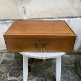 Suitcase / trunk with compartments in cherry wood