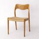 Niels Otto Møller Chair Model 71 – Danish Oak, New Papercord, 1960s