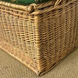 Vintage rattan chest bench