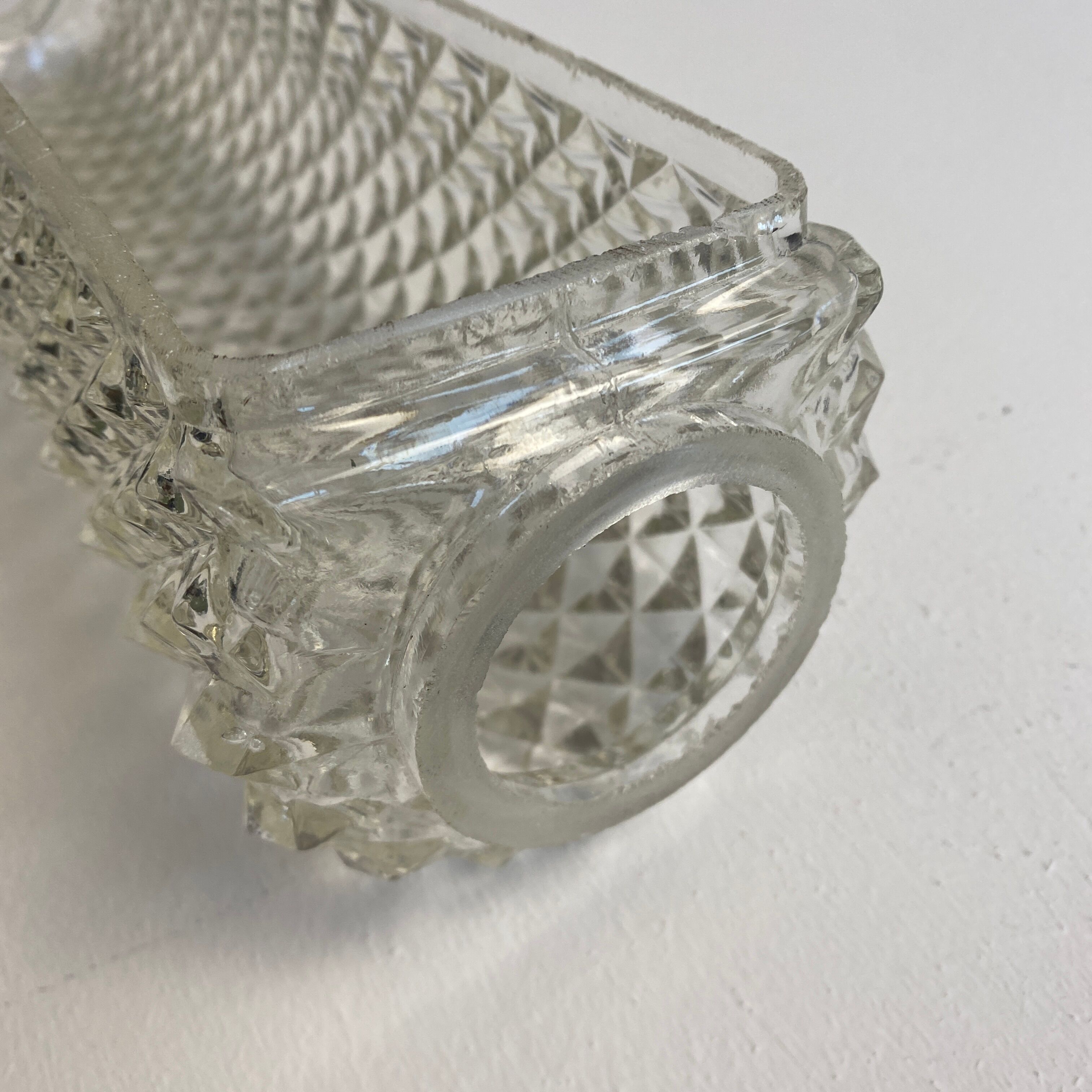 Vintage molded glass wall lamp