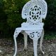 Chaises de jardin en fonte d'aluminium