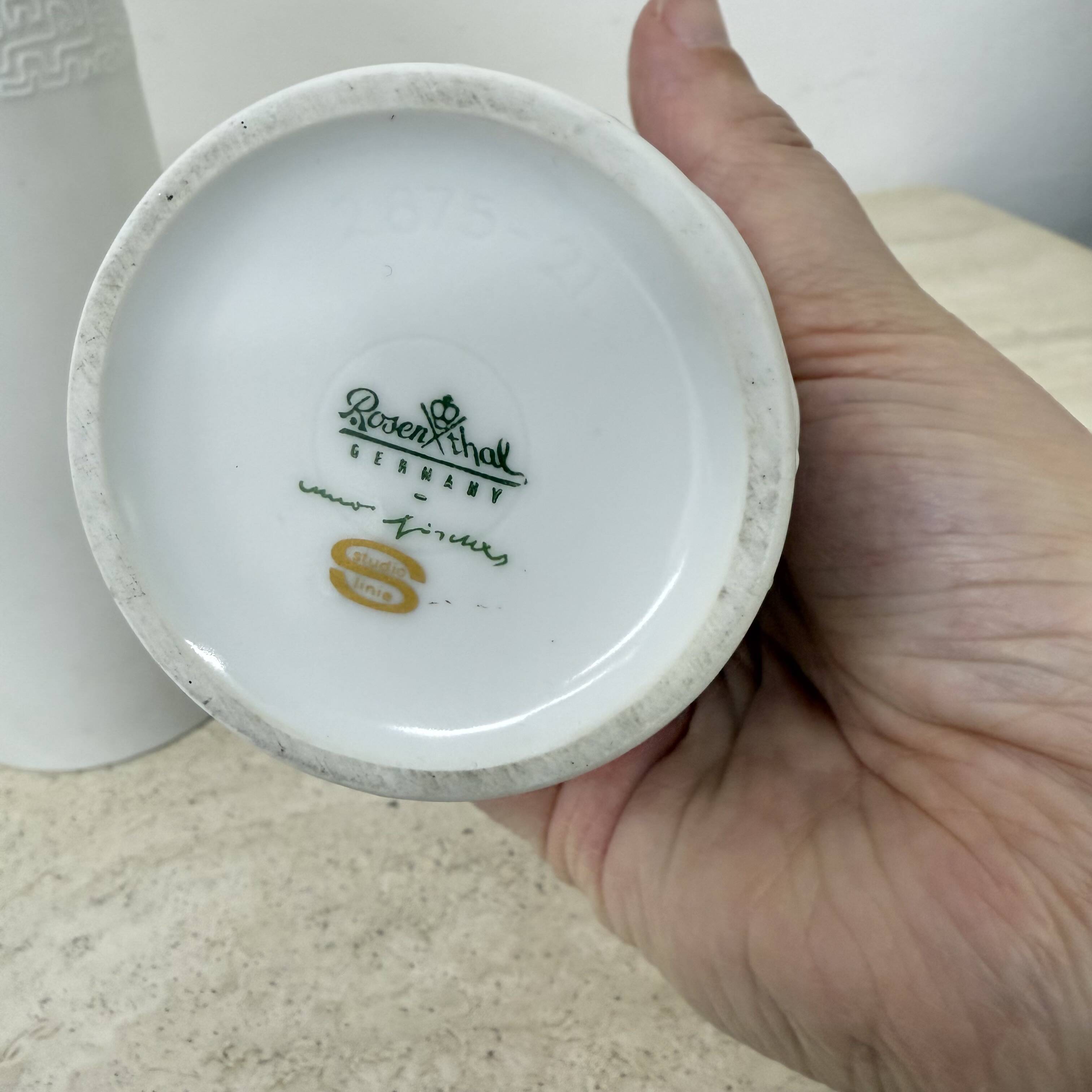 Set of 2 Abstract porcelain Vases by Cuno Fischer for Rosenthal, Germany, 1