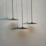 Set of 3 enameled sheet metal pendants