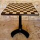 Old vintage bistro table brand Fischel in cast iron
