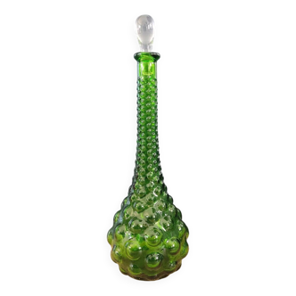 Vintage green Empoli carafe