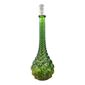 Vintage green Empoli carafe