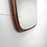 Mirror with wooden teak edge