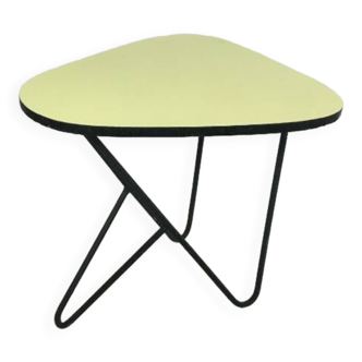 Free-form yellow side coffee table