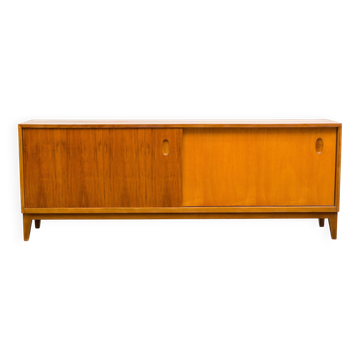 Walnut sideboard with sliding doors, 1950s, design Georg Satink