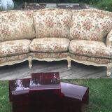 3-seater sofa with Louis XV style armchairs