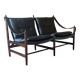 Canapé Banquette safari 2 places scandinave cuir