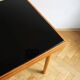1960's Long Coffee Table with Black Opaxite Glass