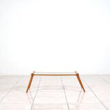 Side table by Max Kment in walnut / glass