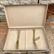 Old wood and leather suitcase