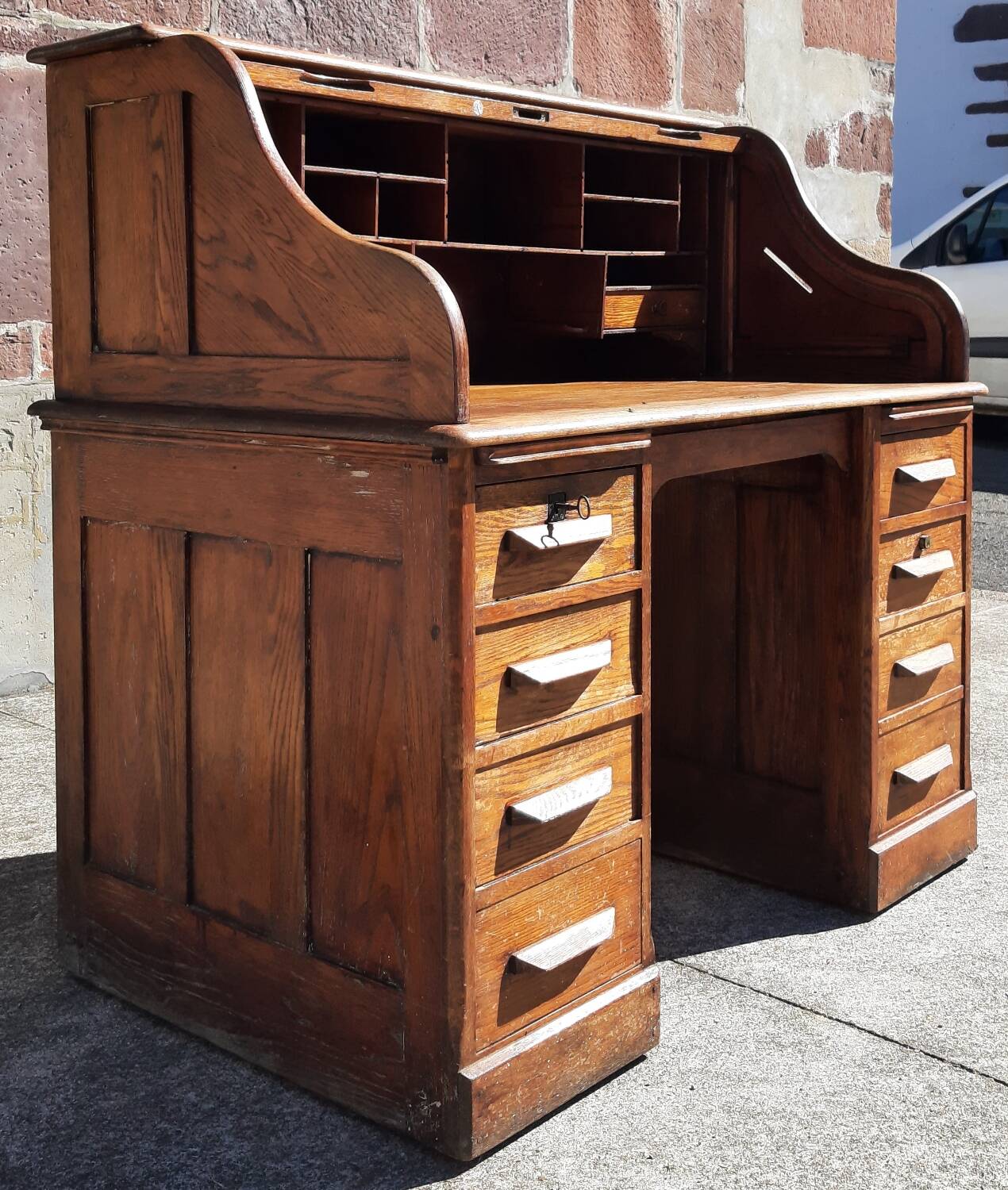 American "Roll Top" desk in oak.