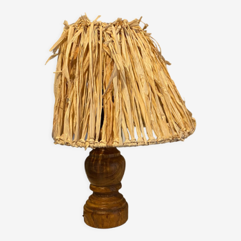 Lampe de chevet raphia