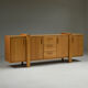 Large brustalist oak sideboard, Belgium.