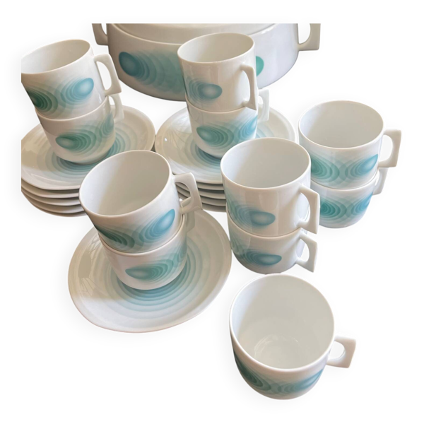 11 tasses à café Oberon de Bernardaud