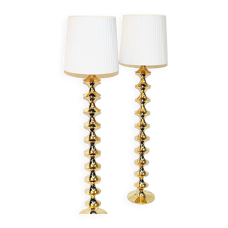 Vintage pair of brass floorlamps by Elit AB -Sweden 1960s