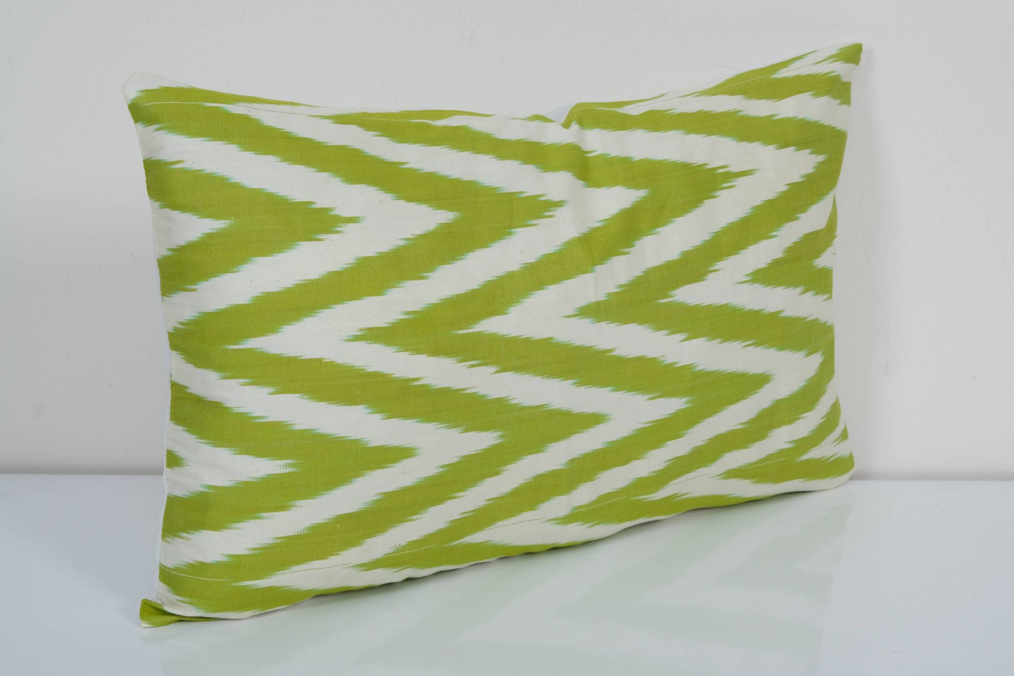 12" x 20" yellow ikat pillow cover, accent pillow ikat fabric central asian tajik ikat
