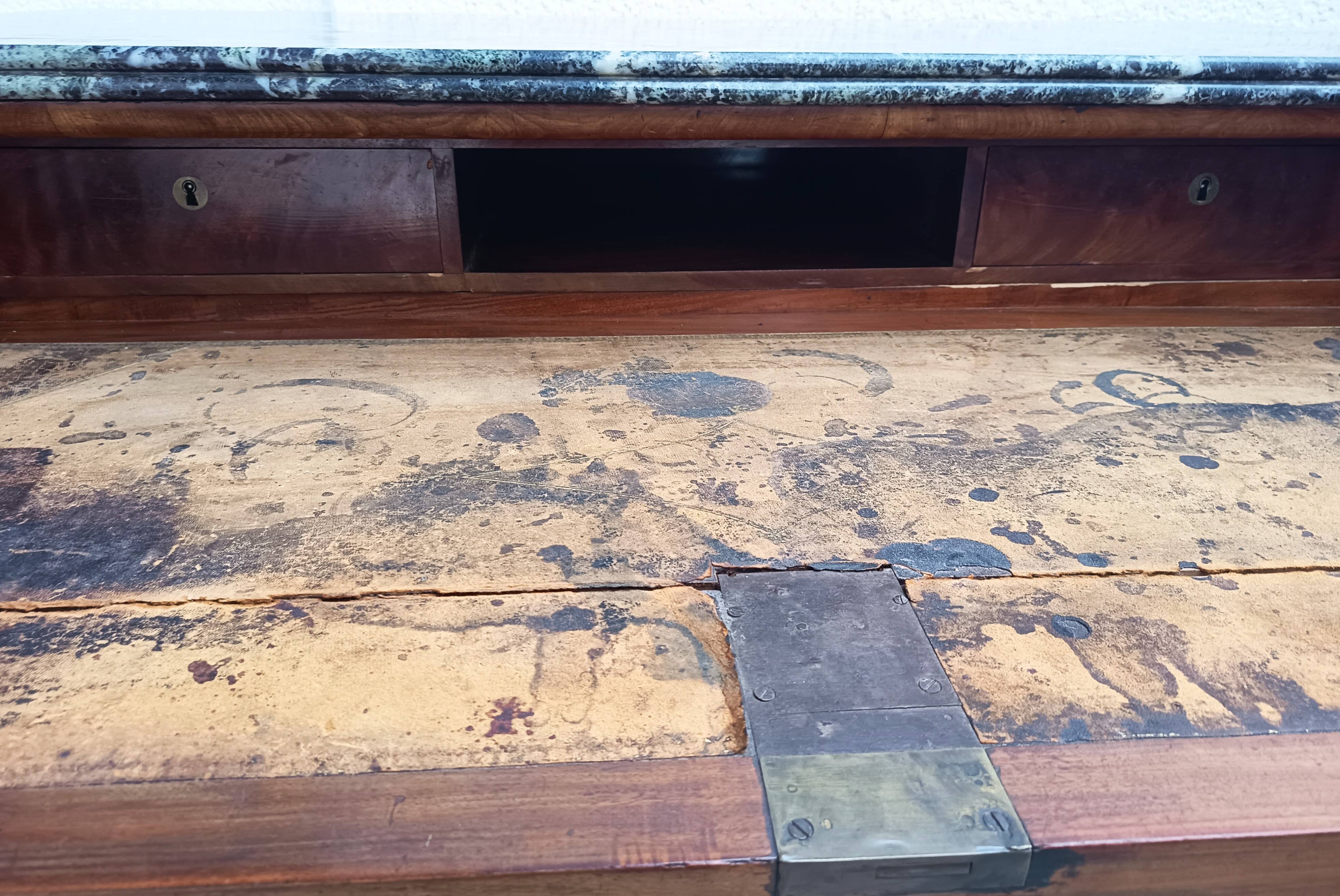 Louis Philippe mahogany secretary chest of drawers