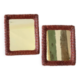 Pair of VINTAGE Rattan MIRRORS