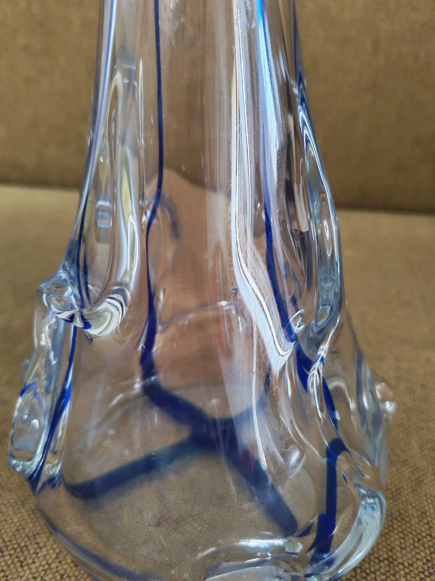 Art vase in blown glass by Jerzy Sluczan Orkusz for Tarnowiec 1970