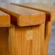 70s pine stool