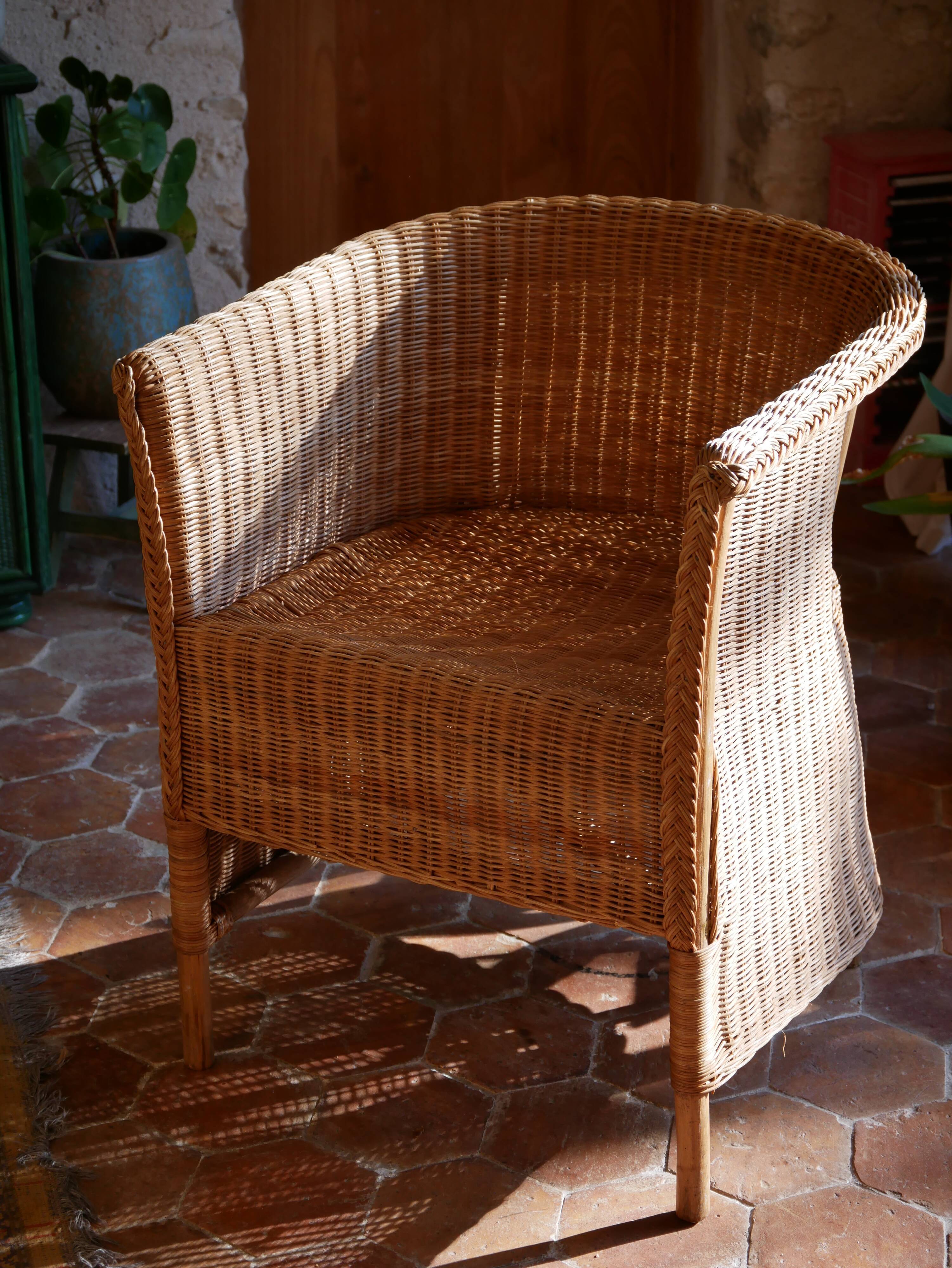 Rattan armchair