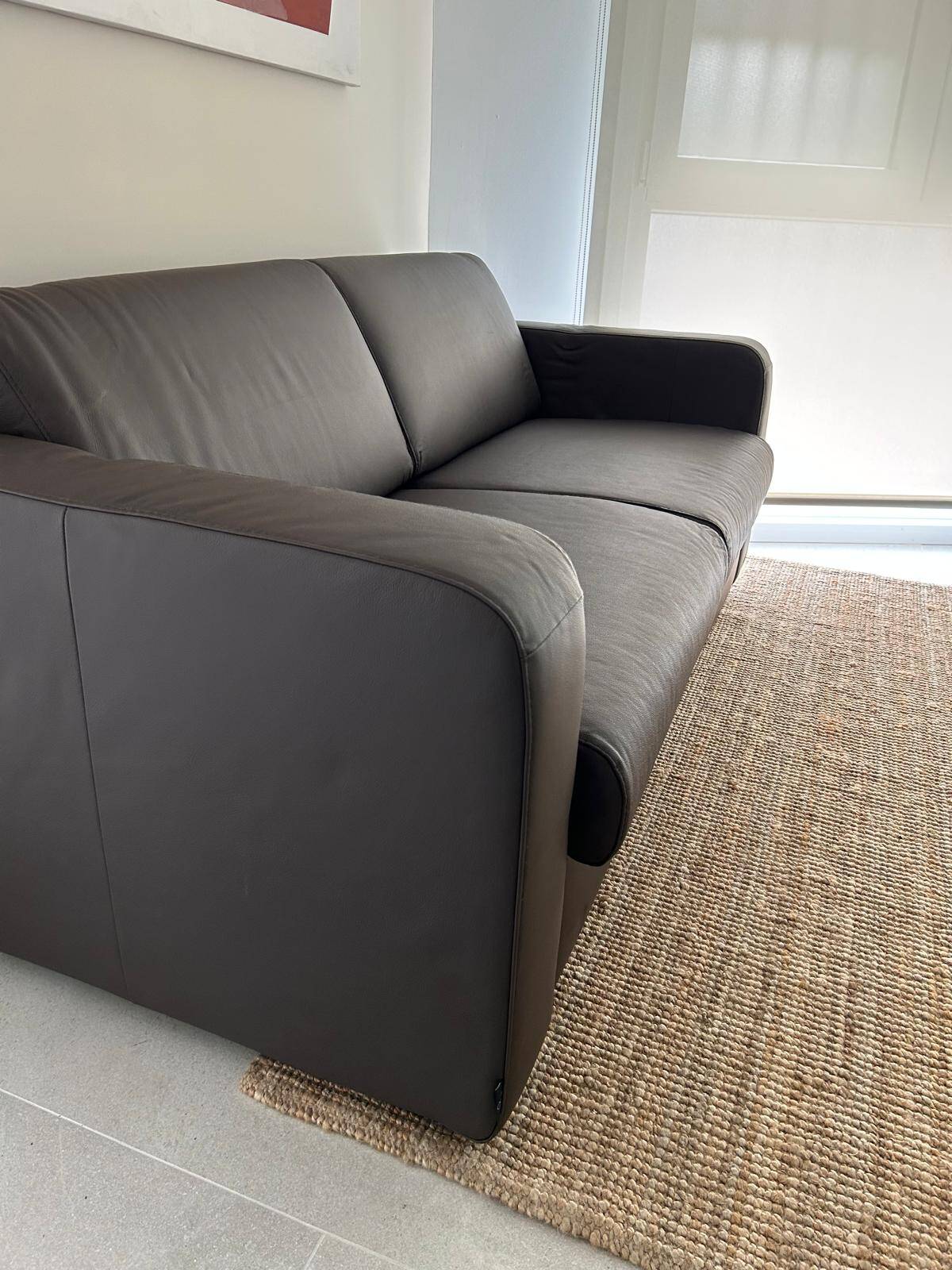 Sofá cama 3 plazas en piel