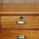 Victorian military commode in patinated walnut.