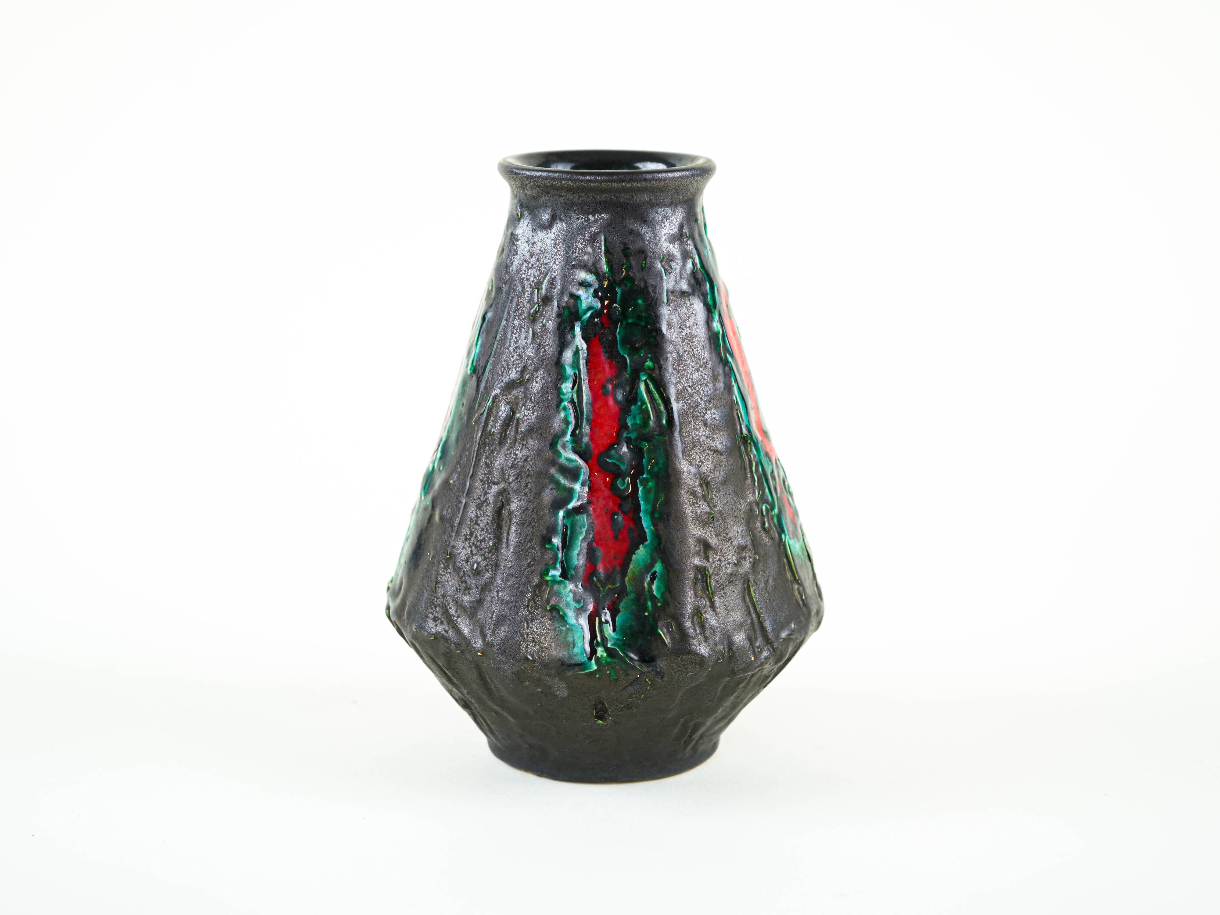 Ceramic vase, German design, 1970s, made in West Germany