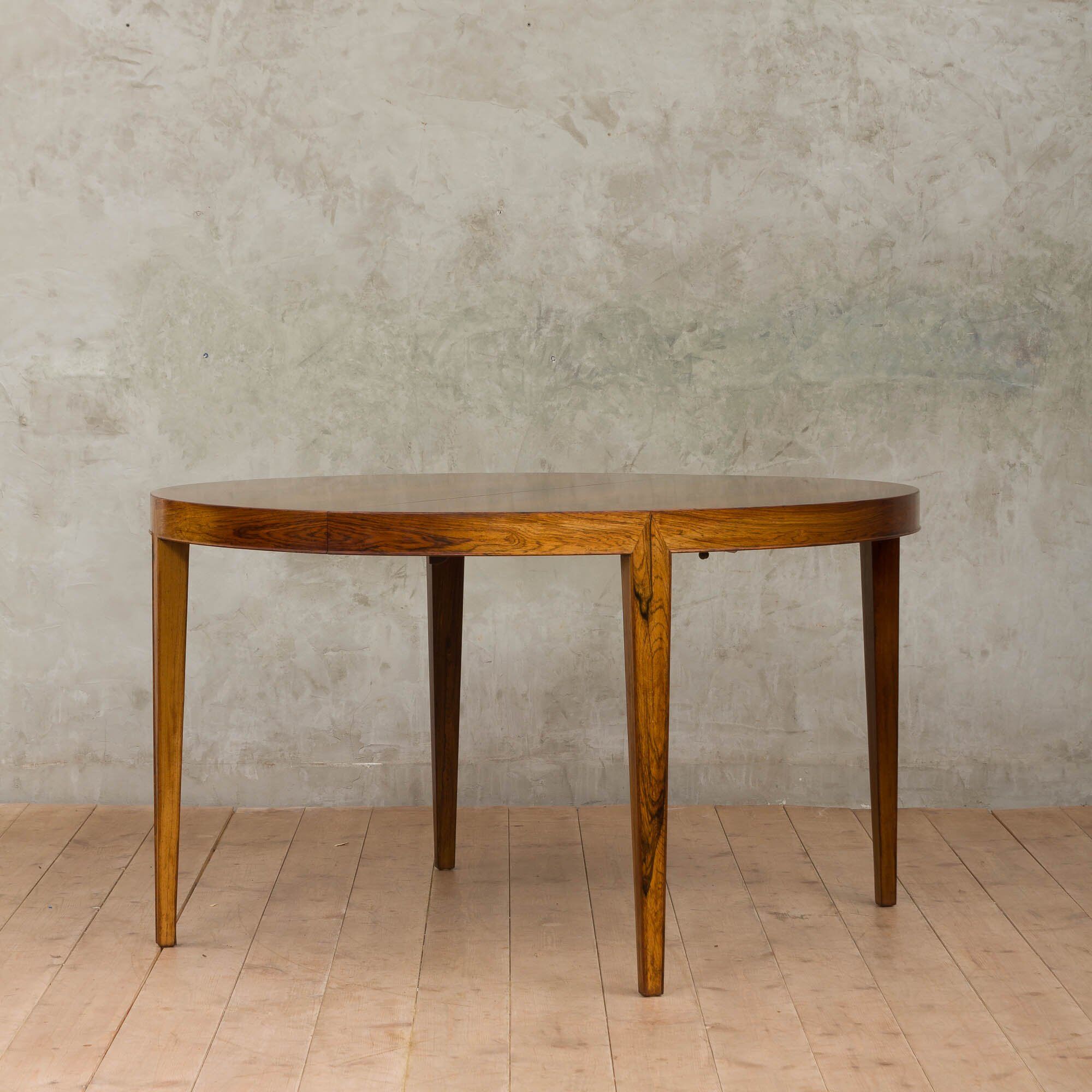 Rosewood extendable dining table by Severin Hansen for Haslev Møbelsnedkeri, 1960s